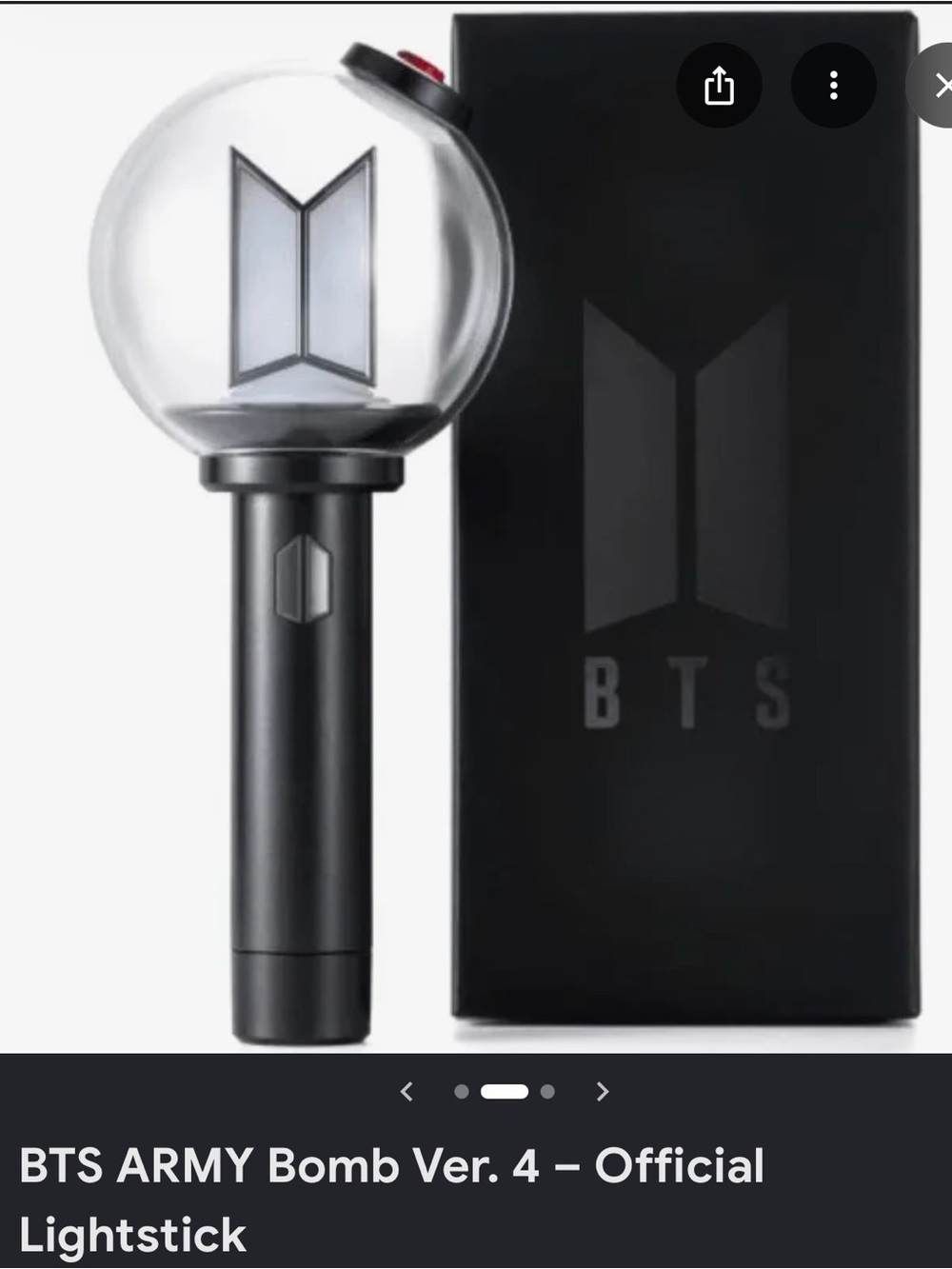 Official Black ARMY Bomb Ver. 4 Concert Lightstick